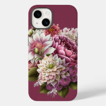 Capas de iphone Rosa e Creme Florais