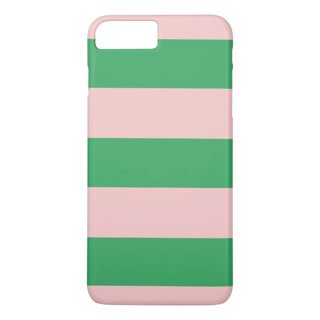Capas de iphone rosa pálido e faixas verdes (Verso)