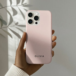 "capas de iphone rosa pastel personalizada com per