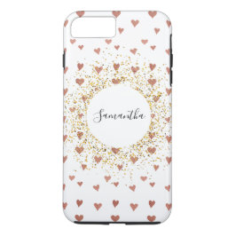 Capas de iphone Rosa personalizada Dourada de bril
