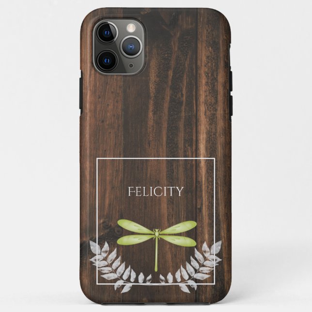 Capas de iphone Rustic Green Dragonfly Case (Verso)