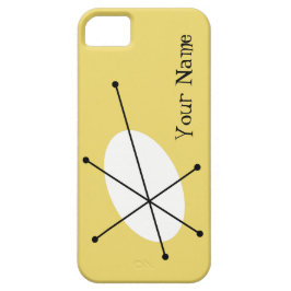 Capas de iphone 'Seu nome' Amarelo Dazzle