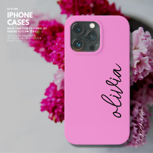 Capas de iphone Simples Fashionável Roxo com Nome