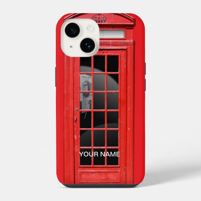Capas de iphone telefônica vermelha personalizada (Verso)