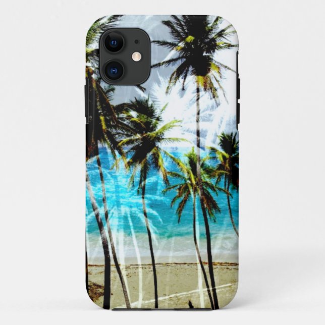 Capas de iphone tropicais do costume do oceano da (Verso)