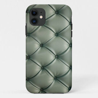 capas de iphone - Upholstery de couro verde do