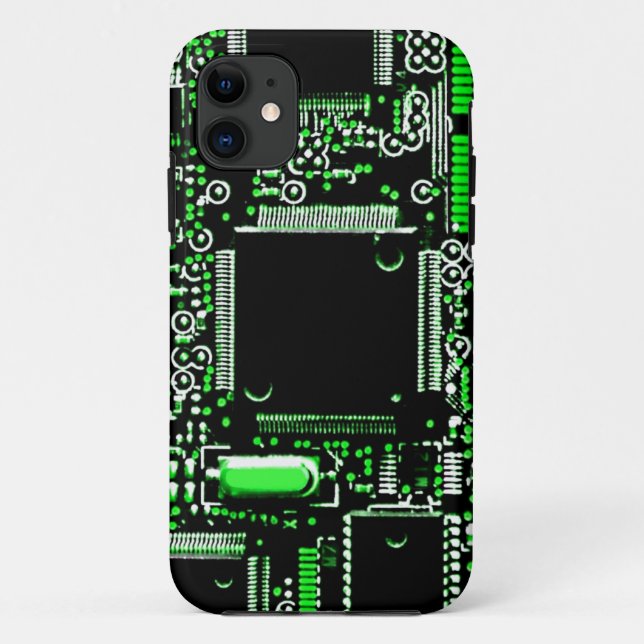 Capas de iphone Verde Circuito 2 (Verso)