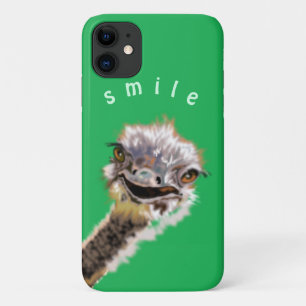 Capas de iphone Verde com Ostrich Engraçado - Sorr