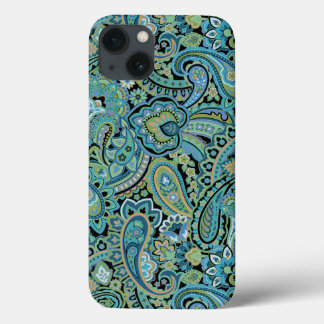 Capas de iphone Verde Paisley Forest