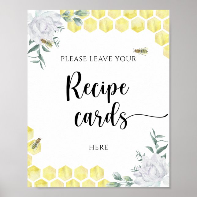 Capas de mel - Seu cartão de receita aqui poster (Frente)