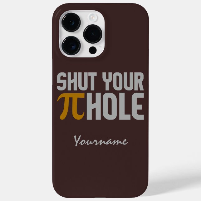 capas de monograma personalizadas "Pie (pi) Hole" (Verso)