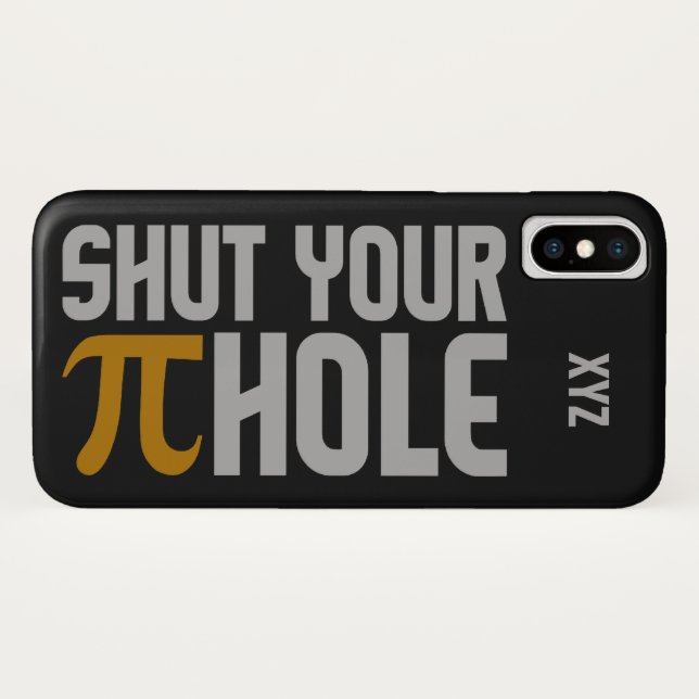 capas de monograma personalizadas "Pie (Pi) Hole" (Verso (Horizontal))