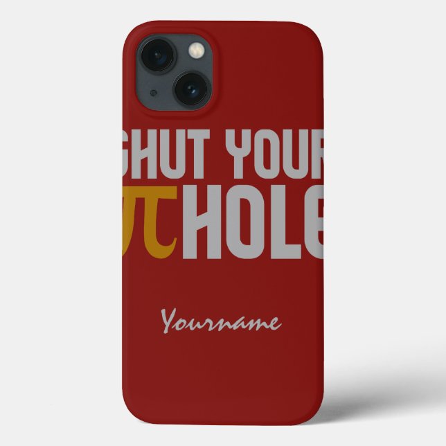 capas de monograma personalizadas "Pie (pi) Hole" (Verso)