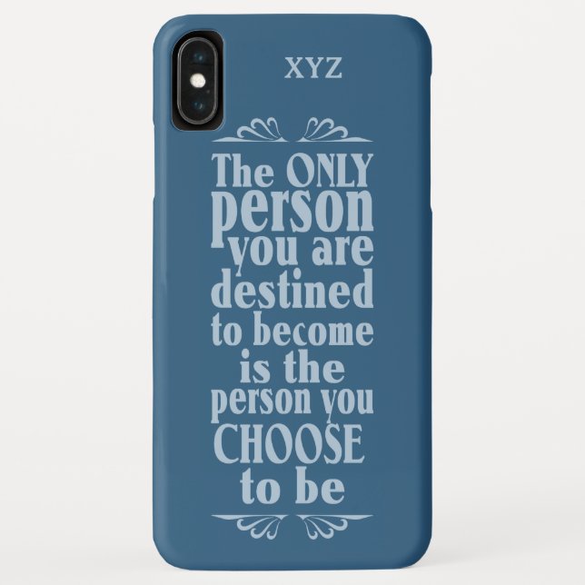 Capas de monograma personalizado de ESCOLHA Motiva (Verso)