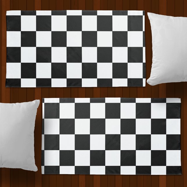 Capas de padrões do verificador preto e branco ret (Criador carregado)
