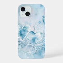 Capas de telefone com Corações Gelados e Flocos de