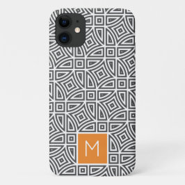 Capas de telefone com padrão abstrato de monograma