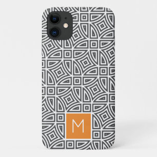 Capas de telefone com padrão abstrato de monograma