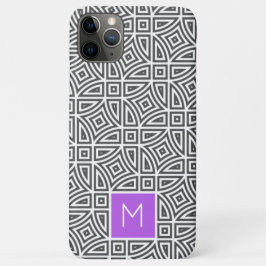 Capas de telefone com padrão abstrato de monograma