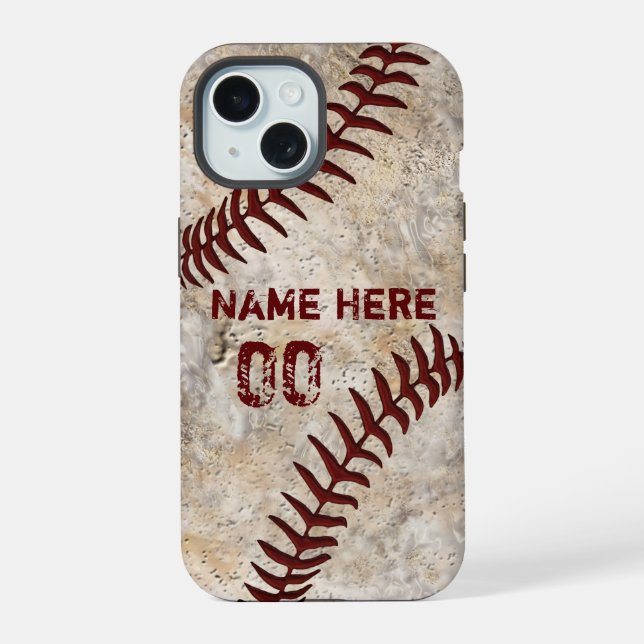 Capas de telefone de beisebol personalizadas, dos  (Verso)