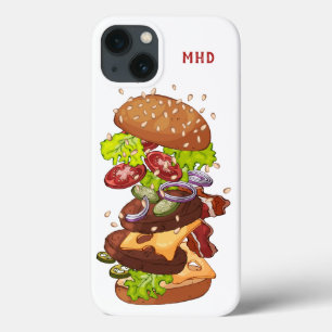 Capas de telefone de Burger de Monograma Personali