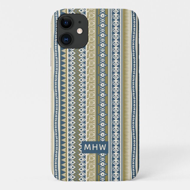 Capas de telefone de monograma personalizadas de p (Verso)