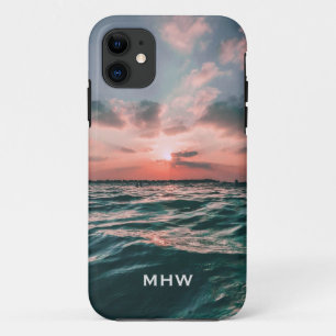 capas de telefone de monograma personalizado Ocean