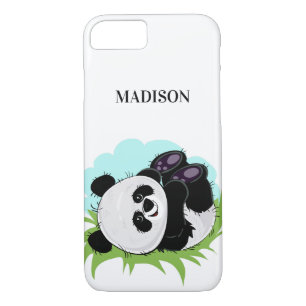 Capas de telefone de nome personalizado de Panda F