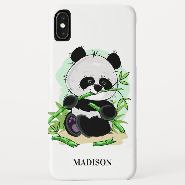Capas de telefone de nome personalizado de Panda F (Verso)