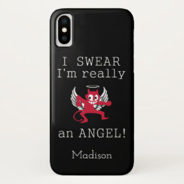Capas de telefone de nome personalizado do Angel