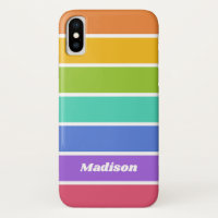 Capas de telefone de nome personalizado do Rainbow