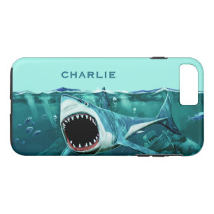 Capas de telefone de nome personalizado do Shark A