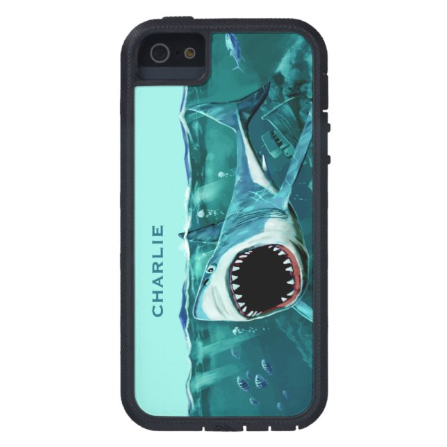 Capas de telefone de nome personalizado do Shark A (Traseira)