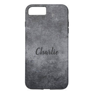 Capas de telefone de nome personalizado Faux Metal