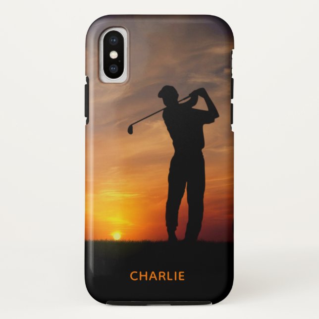 Capas de telefone de nomes personalizados de Golfe (Verso)