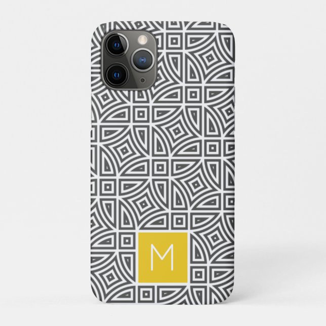 Capas de telefone de padrão de Abstrato de monogra (Verso)