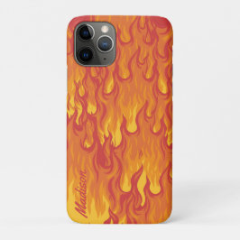 Capas de telefone FIRE de nome personalizado