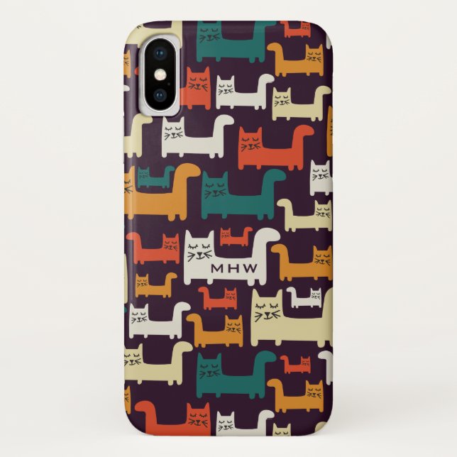 Capas de telefone personalizadas de monograma de g (Verso)