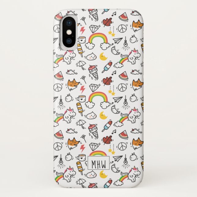 Capas de telefone personalizadas de monograma do p (Verso)