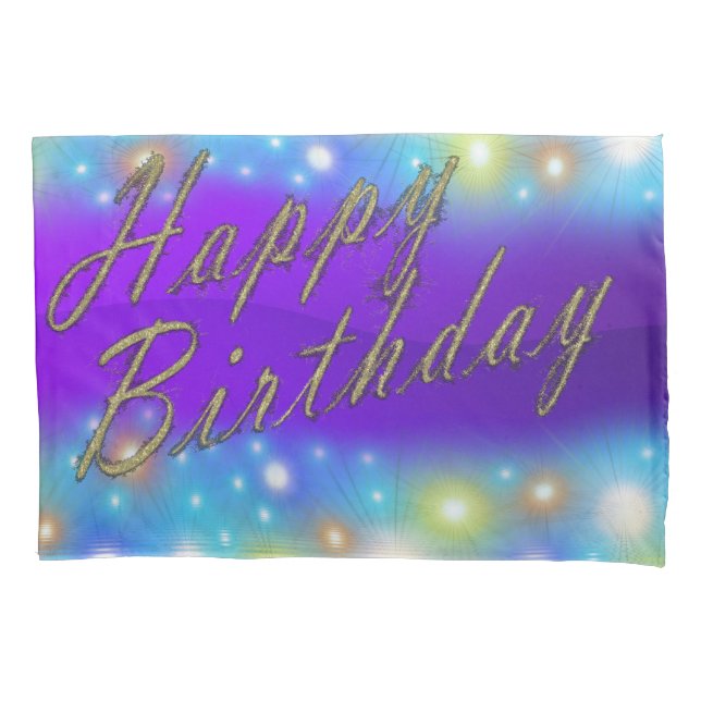 capas de travesseiro de aniversário felizes (Frente)