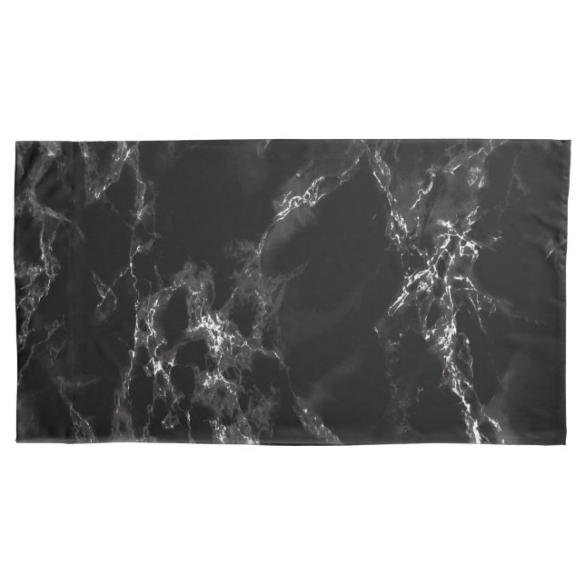 Capas de Travesseiro de Mármore Preto (Frente-Esquerda)
