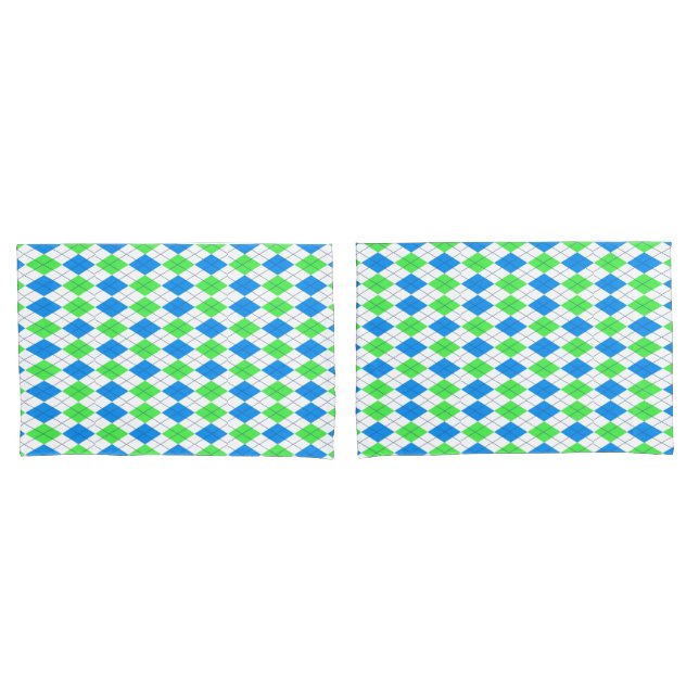 Capas de Travesseiro de padrão de diamante (Frente - conjunto)