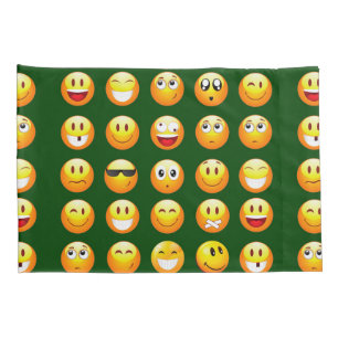 capas de travesseiro emoji verde-escuro