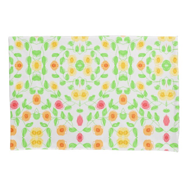 Capas De Travesseiro Flores Em Lentes Amarelas E L (Frente)