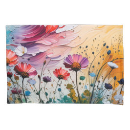 Capas de travesseiros de flor silvestre (edredão d