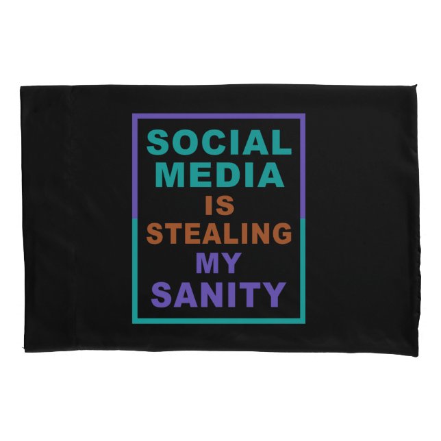 Capas engraçadas do travesseiro "Mídia Social" (Frente)