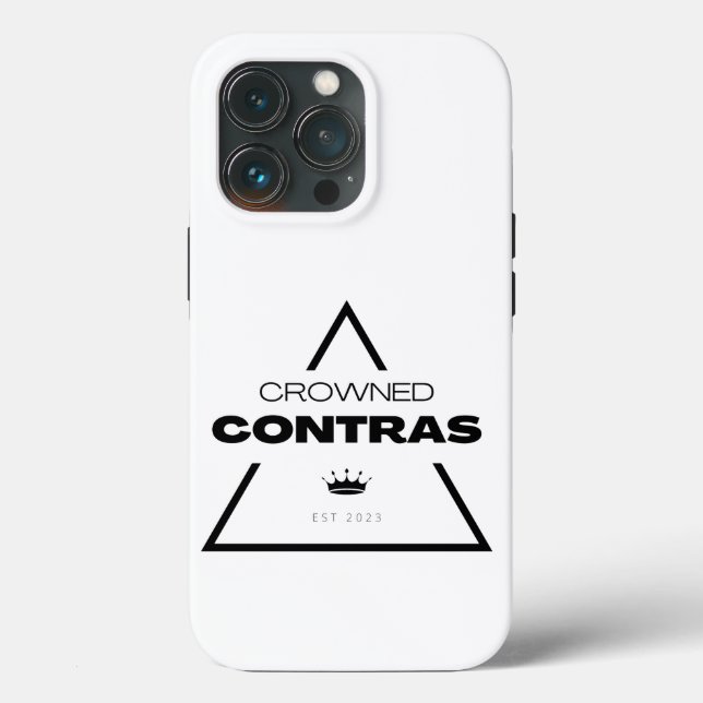 Capas iPhone 13 Crowned Prism Preto Branco (Verso)
