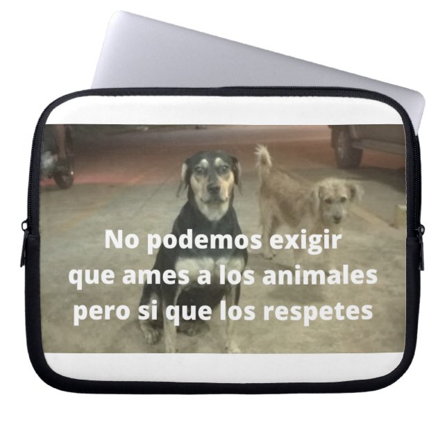 Capas para laptop respeito a los animales (Frente)