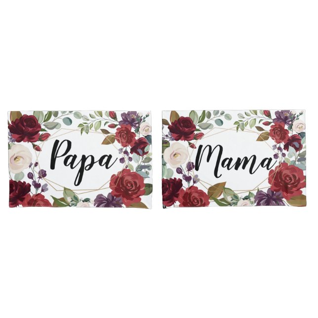 Capas Personalizadas Rosas Brancas do Travesseiro  (Frente - conjunto)