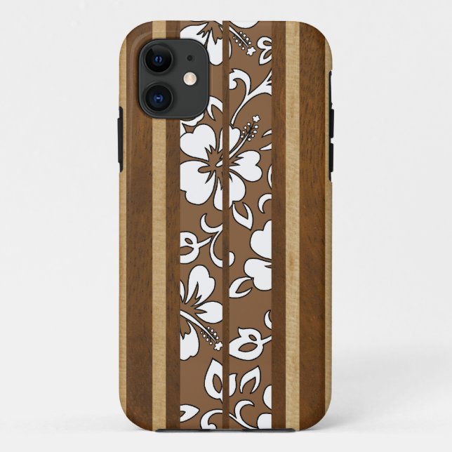 Capas Pupukea Hibiscus Hawaiian Surfboard iPhone 5 (Verso)